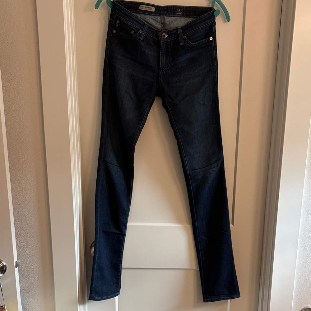 AG The Premiere Skinny Straight Indigo Denim Trousers